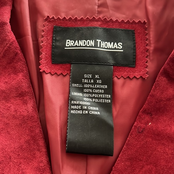 Brandon Thomas Red suede jacket - Picture 2 of 4